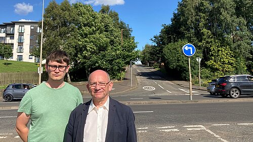 Councillors at the Craigs/Maybury junction